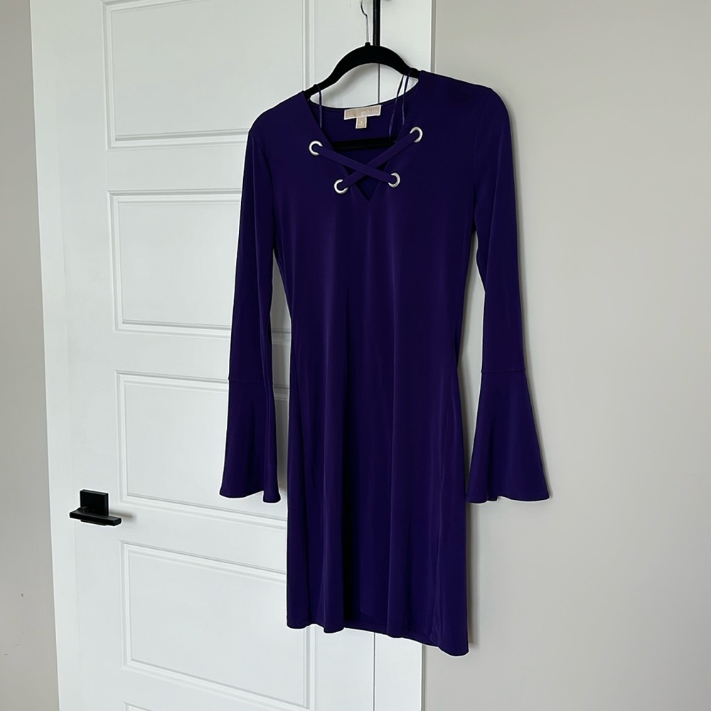 Michael Kors Purple dress with sleeves